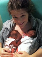 Andrea with her twins