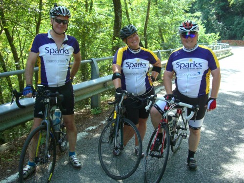 sparks Italy bike ride participants