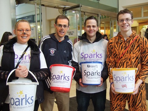 Everest fundraising students Students during a bucket collection