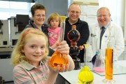 Lena and her family with Dr Graeme Kay