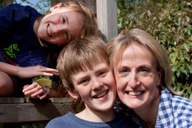 Anna with her two children
